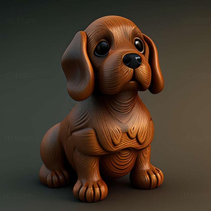 3D модель Знаменита тварина собака Барні (STL)
